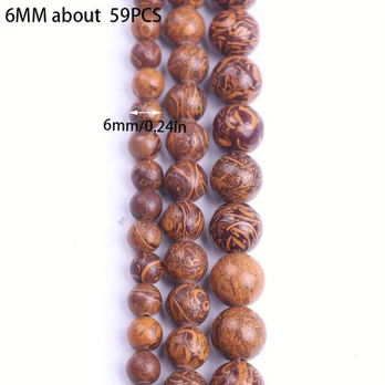 Karoliukai, 6 vnt, 6mm/About 59pcs