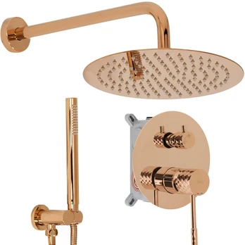Potinkinis dušo komplektas REA Lungo Diamond, Copper, + Box