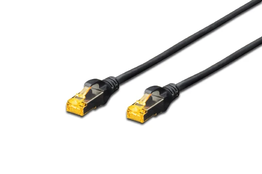 DIGITUS CAT 6A S/FTP Patchkabel, 1m, juodas