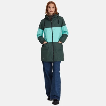 Huppa Moteriška prailginta striukė HANKA, forest green/ mint