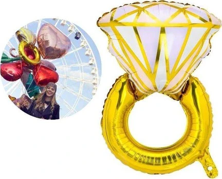 PartyDeco RING Folijinis balionas Žiedas, 60x95cm, mišrus