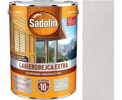 Sadolin Extra lazūra 5l baltas skandinaviškas