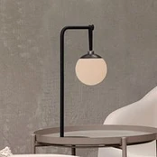 „Dyberg Larsen“ LED akumuliatorinė dekoratyvinė lempa „Odin“, juoda/balta, IP44