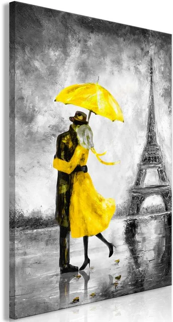 Artgeist Paveikslas - Paris Fog (1 Part) Vertical Geltona