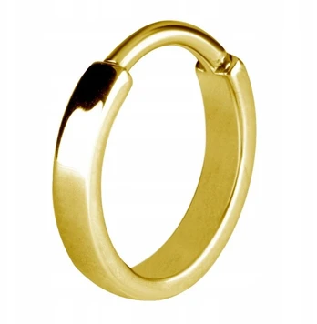 Auksinis titano clicker auskaras Hoops 1,2x8mm
