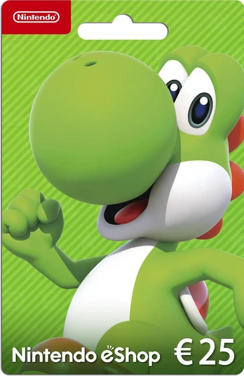 Nintendo eShop dovanų kortelė 25 eurai, aktyvavimo kortelė