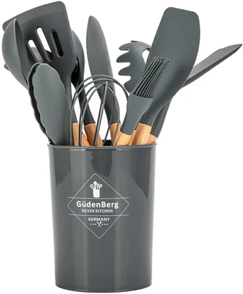 12 virtuvės reikmenų rinkinys stove - GudenBerg, pilkas
