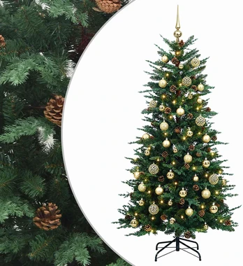 Dirbtinė Sulankstoma Kalėdų Eglutė 120 cm 150 LED Šilta balta