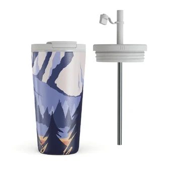 Summit - Travel Mug, 500 ml / Flap & Straw Set