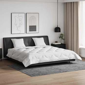 Antklodė su pagalve 3 pcs Balta 260 x 220 cm Mikropluoštas
