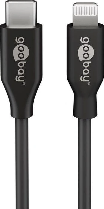Kabelis USB-C - Apple Lightning Goobay Juodas 0,5m