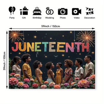 Juneteenth Šventės Fotografijos Fonas, 39inch*59inch/100cm*150cm