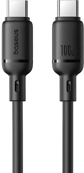 Baseus Silky USB-C/USB-C Quick Charging Cable 1m 100W Juodas