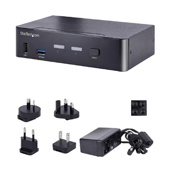 StarTech 2 PORT DP USB C KVM SWITCH/60HZ 3.5MM AND USB AUDIO