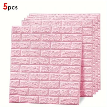 3D sienų plokštės, vnt, Rožinė - 5vnt