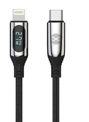 Forever LCD laidas USB-C - Lightning 1,0 m 27W juodas