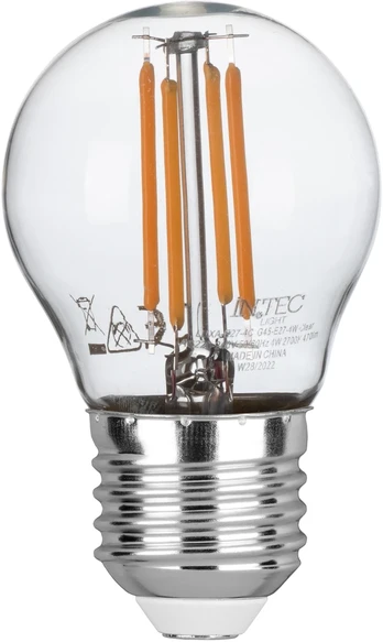 4W LED lemputė, skaidri, E27, 2700K