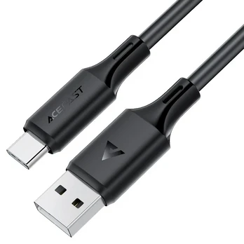 USB kabelis Acefast C17-04 USB-A to USB-C 1.2m juodas