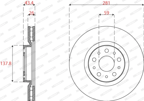 FERODO DDF2776C Brake Disc