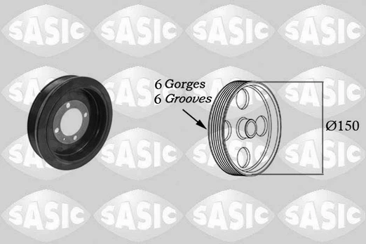 SASIC SAS2156062 Crank pulley