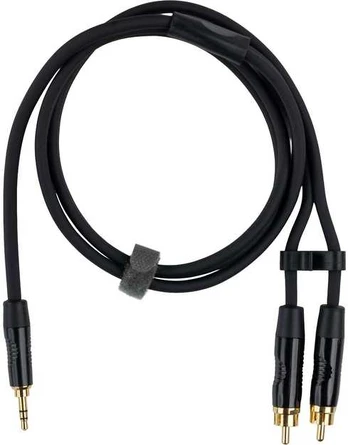 Fuj:tech 3,5 mm TRS uros – 2 x RCA uros adapterikaapeli, 3 m, musta