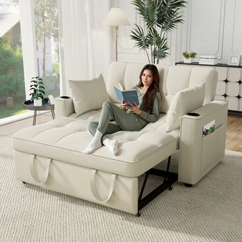 Sulankstoma sofa su miego funkcija, aksomas, svetainė/miegamasis