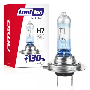 AMiO halogeninė lemputė H7 12V 55W LumiTec LIMITED +130%