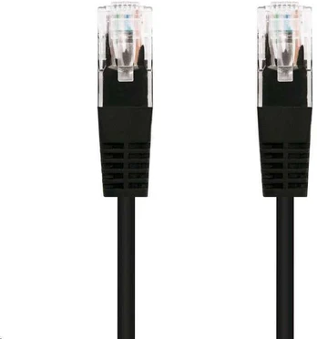 C-TECH patchcord Cat5e, UTP, juodas, 5m