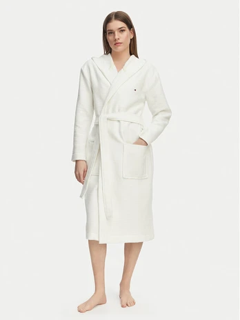 Tommy Hilfiger Chalatas UW0UW06322 Kreminė