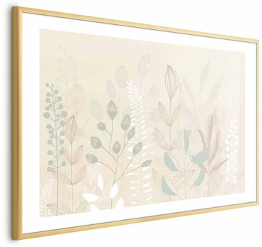 Artgeist Plakatas - Pastel-rusvai gelsvas Meadow