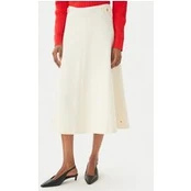Tommy Hilfiger Midi sijonas WW0WW47886 Écru Regular Fit