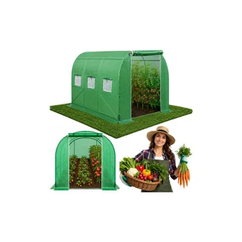 Lean Greenhouse for Vegetables, Žalias UV Windows, 3.5x2x2M, 7M²