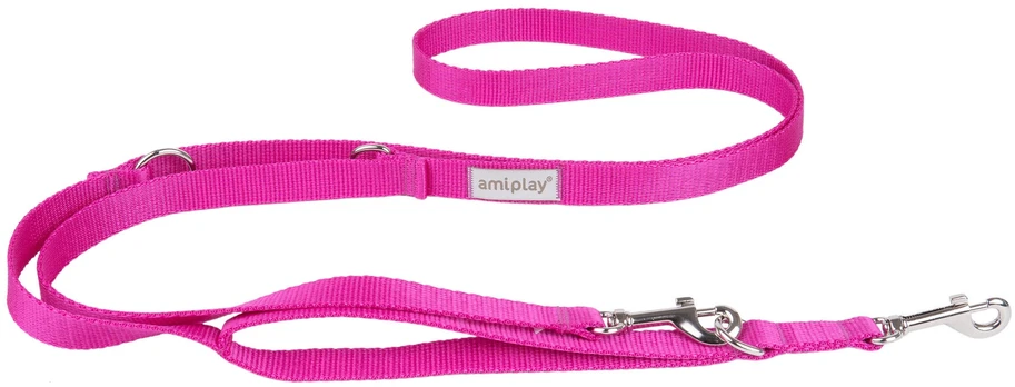 Pavadėlis Amiplay Samba, rožinis, M, 1-2m x 2cm