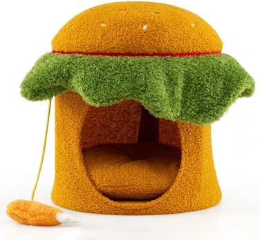 Promotion Kačių guolis hamburgerio formos, oranžinis