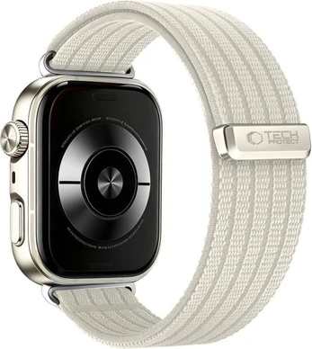 Balta (Starlight) apyrankė Huawei Watch 3 / 4 / 4 Pro / 5 / 5 Pro laikrodžiui "Tech-Protect Nylon"