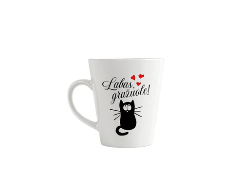 Latte puodelis „Labas, gražuole“