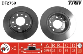TRW DF2758 Brake Disc kaina