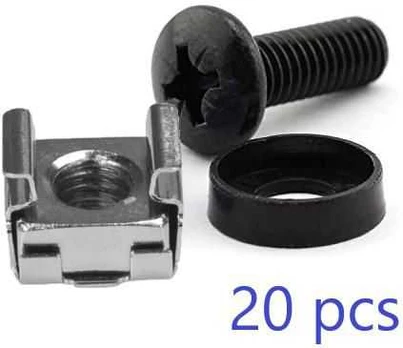 Maršrutizatorius Lanview M6 CAGE NUT SET AND MOUNTING SCREWS, 1set= 20pcs