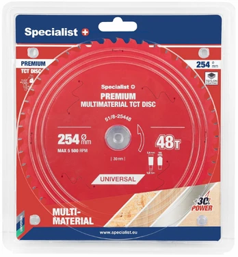 SPECIALIST+ pjovimo diskas Multimaterial 254x30x48T