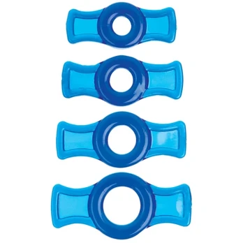 Doc Johnson TitanMen Tools Adjustable Ring Set Juodas 4pcs TPR