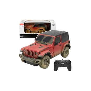 JEEP Wrangler Rubicon-Muddy Remote Controlled RC Car Raudona Rastar 1:24