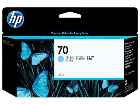 HP 70 ink cyan light Vivera 130 ml | C9390A