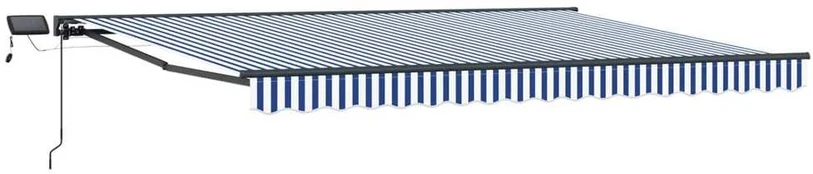 Rankinis markizės rėmas su LED Mėlyna ir balta 4 × 3 m