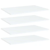 Knygų lentynos plokštės, 4vnt., baltos, 60x40x1,5cm, mdp kaina