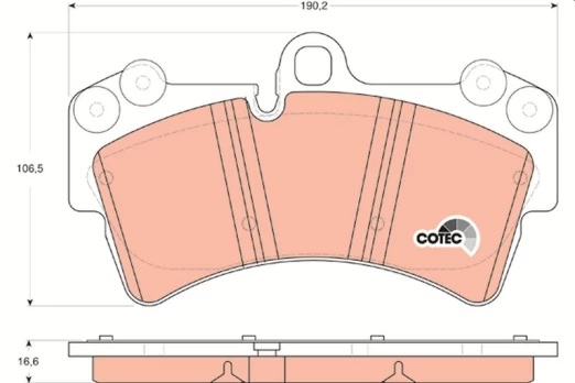 TRW GDB1548 Brake pad set