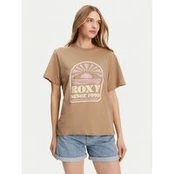 Roxy Marškinėliai ERJZT05912 Ruda Regular Fit