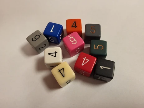 Chessex d6 Polyhedral Dice (1 Vnt)