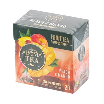 Vaisinė arbata AROMA TEA PEACH & MANGO, 20 vnt.