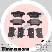 Stabdžių trinkelių rinkinys, diskinis stabdys ZIMMERMANN 24540.165.1 kaina