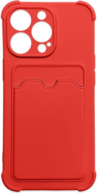 Hurtel Dėklas su kortelių kišene iPhone 13 Pro Max – raudonas
